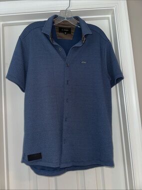 Eden waffle weave button up shirt